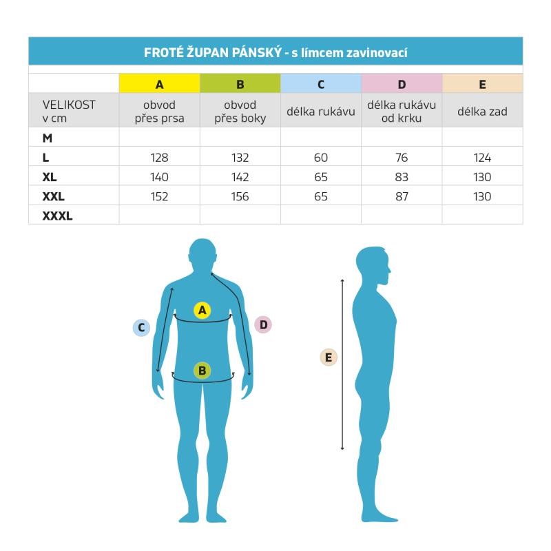 Froté župan pánský šedý 330 g/m2
