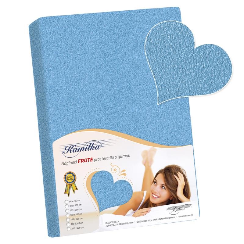 Froté prostěradlo aqua 