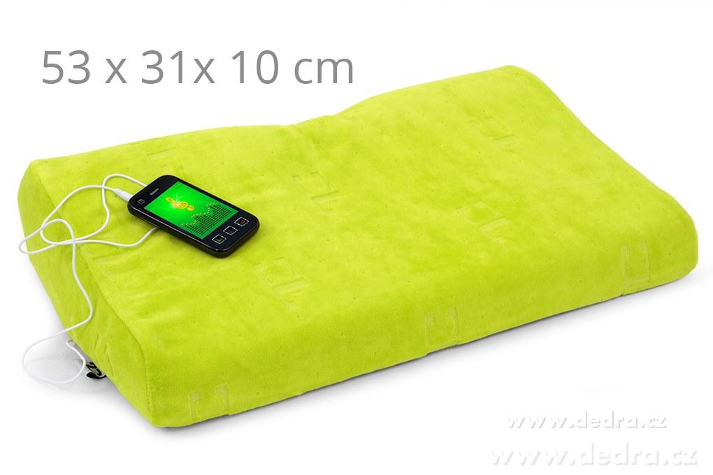 ANATOMIXX® MUSIC polštář z paměťové pěny, s připojením na mobil a tablet, 53 x 31 x 10 cm