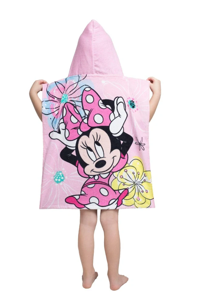 Plážová osuška pončo Minnie Pink bow 50x115 cm