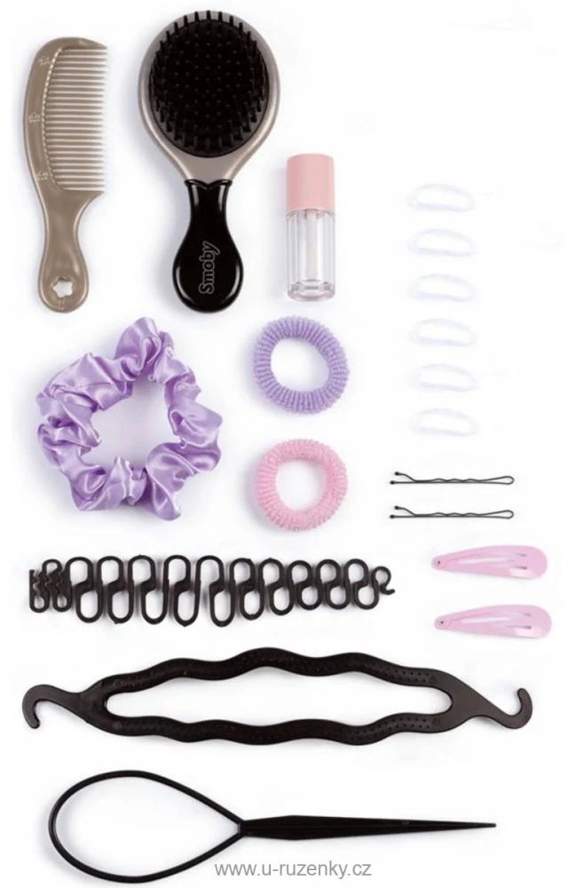 Česací hlava My Beauty blondýnka kadeřnický set s doplňky