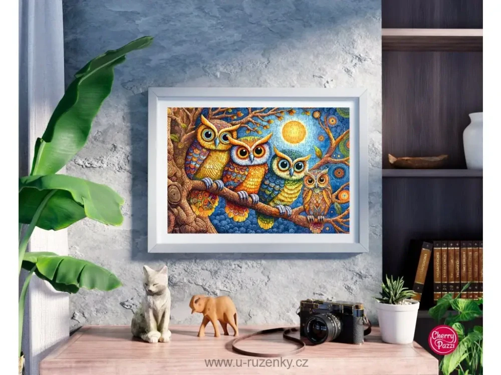 Puzzle 500d. Cherry Pazzi Moonlight Owls