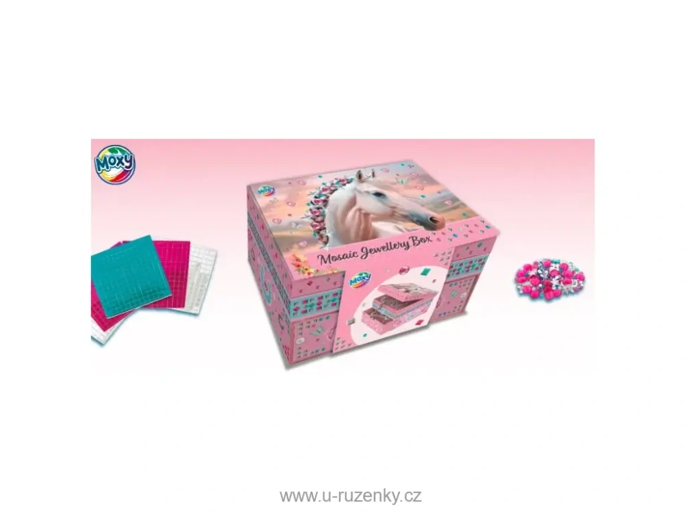 Šperkovnice s mozaikou, kůň