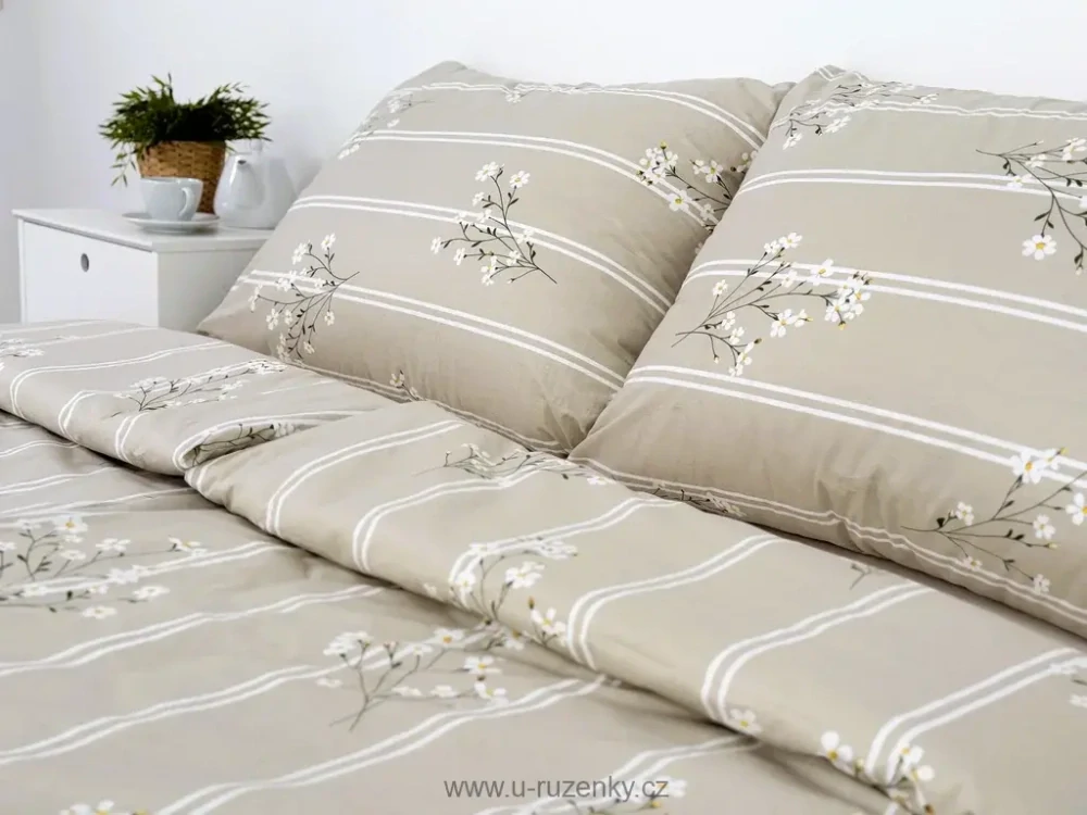 Ložní povlečení flanelové Bianca 140 x 220 + 90 x 70