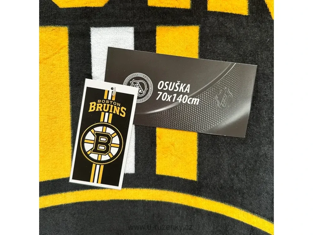 Froté osuška NHL Boston Bruins Prestige Black 70x140 cm