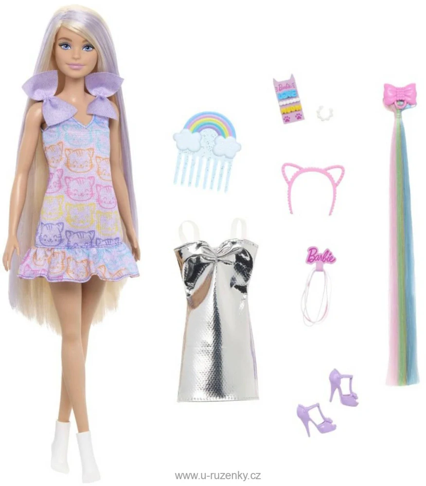 Panenka Barbie parádnice kadeřnický set s doplňky