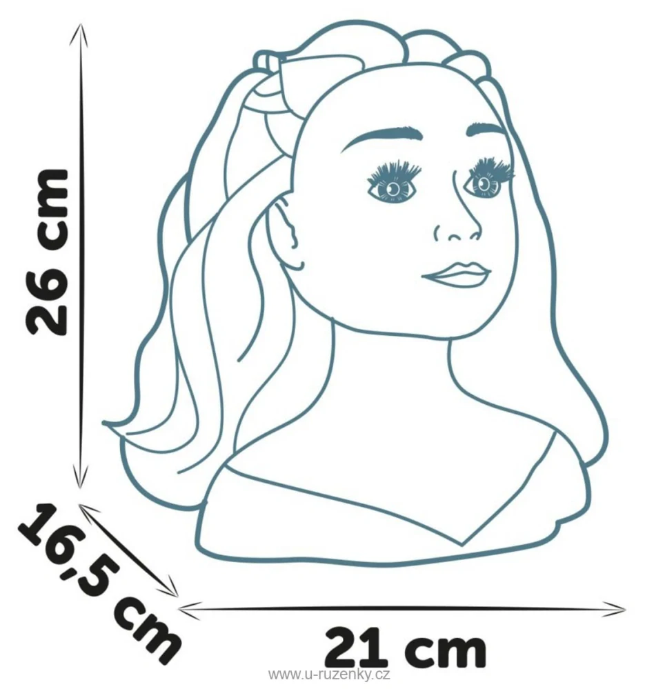 Česací hlava My Beauty blondýnka kadeřnický set s doplňky