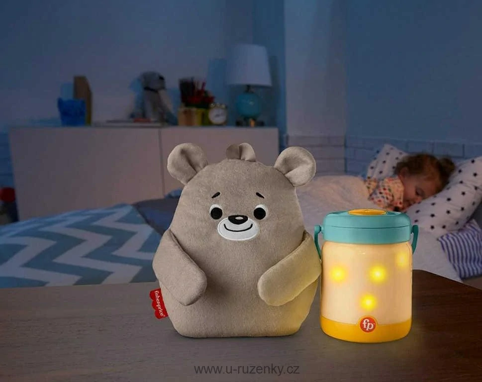 Baby usínáček s medvídkem a světluškami 3v1
