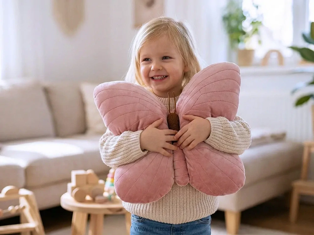 Dekorační polštář motýl 45x32 cm