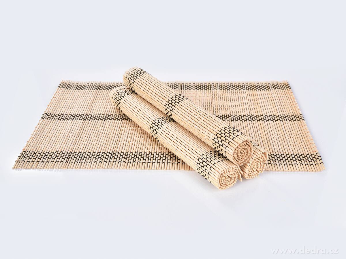 4 ks bambusové prostírání 44 x 30 cm