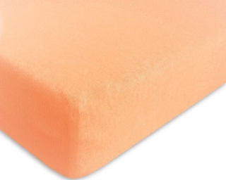 Bavlněné prostěradlo s gumou 90x200 cm do výšky matrace 15 cm lososové