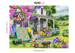 Dřevěné puzzle Venkovská zahrada XL,1010 dílků