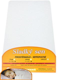 Nepropustné FROTE prostěradlo s gumičkou bílé