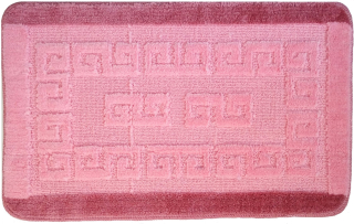 Koupelnová předložka řecké motivy růžové 50x80 cm
