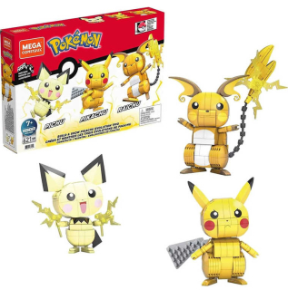 MEGA CONSTRUX Pokémon Pikachu / Pichu / Raichu 3v1