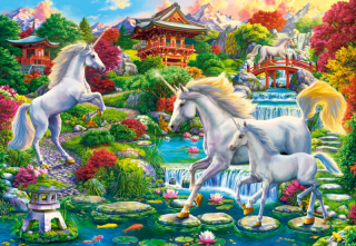 Puzzle Castorland 1500 dílků - Zahrada jednorožců