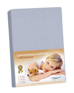 Prostěradlo Jersey s elastanem světle šedá