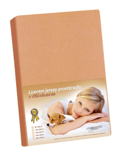 Prostěradlo Jersey s elastanem lososová