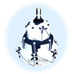  Textilní dort k narozeninám pro muže - karty, Fernet