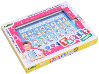 Tablet Wiky dětský maxi růžový naučný na baterie 
