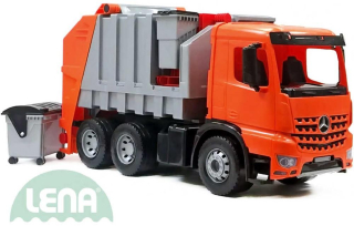  Auto popelářské Mercedes Arocs 72cm 3 osy set se 2 kontejnery
