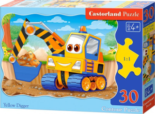 Puzzle Castorland 30 dílků - Žlutý bagr