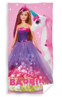 Osuška Barbie a Jednorožec 70x140 cm