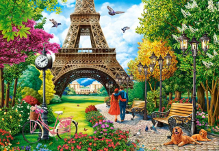 Puzzle Castorland 1000 dílků - Procházka v Paříži