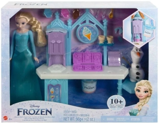 Frozen Zmrzlinový stánek s Elsou a Olafem herní set s modelínou