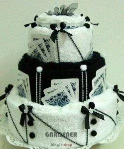  Textilní dort k narozeninám pro muže - karty