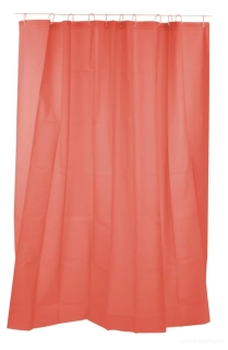 Sprchový závěs včetně 12 kroužků, lososový