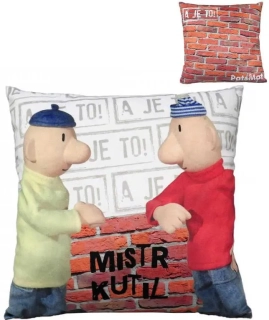 Polštář Pat a Mat Mistr kutil 30x30cm 