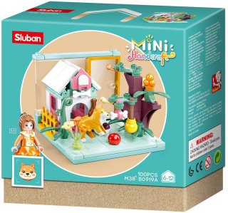 SLUBAN Mini Handcraft Domeček pro pejska 100 dílků + 1 figurka