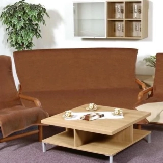Souprava KIRA PLUS 3+1+1 hnědá/ světle béžová 1 x 150x200 cm + 2 x 65x150 cm
