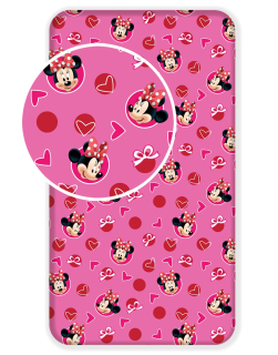 Prostěradlo Minnie Hearts 02 90x200x25 cm