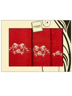 Dárkové balení ručníků a osušek Artiborda - červená 71