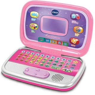 První notebook dětský zábavný počítač s aktivitami  růžový