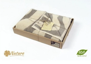 DÁRKOVĚ BALENÁ OSUŠKA ZEBRA EXCLUSIVE NATURAL - LNĚNÁ A BAVLNĚNÁ SMYČKA