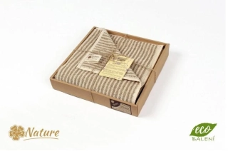 DÁRKOVĚ BALENÁ OSUŠKA MICHAEL EXCLUSIVE NATURAL - LNĚNÁ A BAVLNĚNÁ SMYČKA 