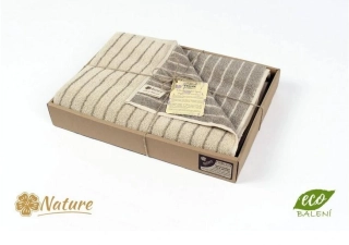 DÁRKOVĚ BALENÁ OSUŠKA MIA EXCLUSIVE NATURAL - LNĚNÁ A BAVLNĚNÁ SMYČKA