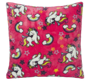 Polštářek Mazlík Korall 38x38 cm jendorožec s duhou