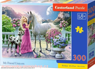Puzzle 300 dílků- Můj přítel jednorožec