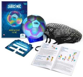 Míč zářící holografický svítí ve tmě set se síťovkou a doplňky