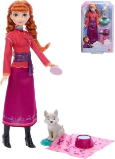 Panenka Anna Ledové Království (Frozen) set s vlčetem a doplňky