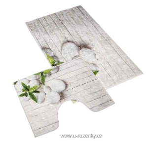 Koupelnové předložka 3D tisk sada Jadran sada 60x100, 60x50 cm