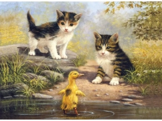 Malování podle čísel – Přátelé u vody 30x 40cm,