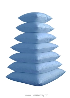 Polštář peří 45x45 500g modrá sypka