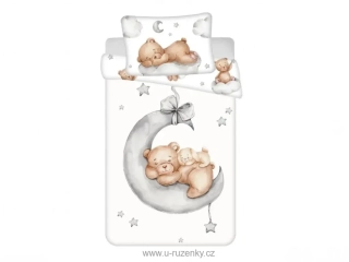 Povlečení do postýlky Medvídek Ribbon baby 100x135, 40x60 cm