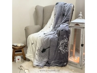 Beránková deka Pampeliška šedá 150 x 200