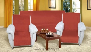 Souprava Korall micro 3+1+1 terra 1 x 150x200 cm + 2 x 65x150 cm